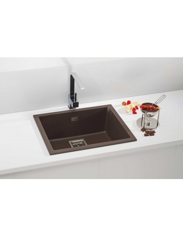 Alveus Quadrix 50 Granital Plus, vsadno/vgradno korito, Chocolate