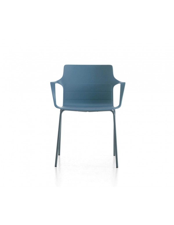 Kelly chair | Light blue shell, anthracite base