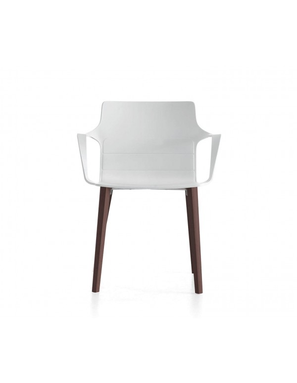 Kelly chair | White shell, tinted oak base